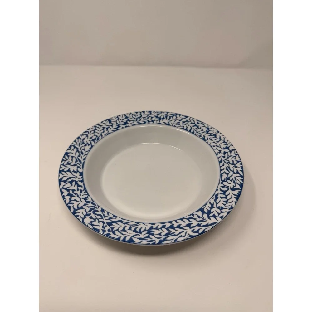 Dansk Trellis Delft Blue Rim Soup Bowl 8.75